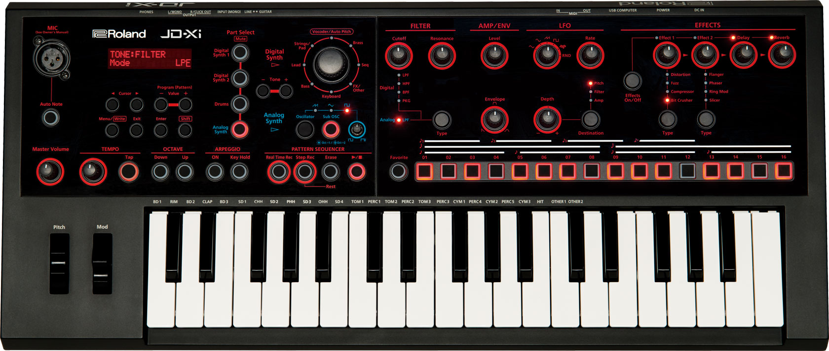 Roland - JD-Xi | Interactive Analog/Digital Crossover Synthesizer